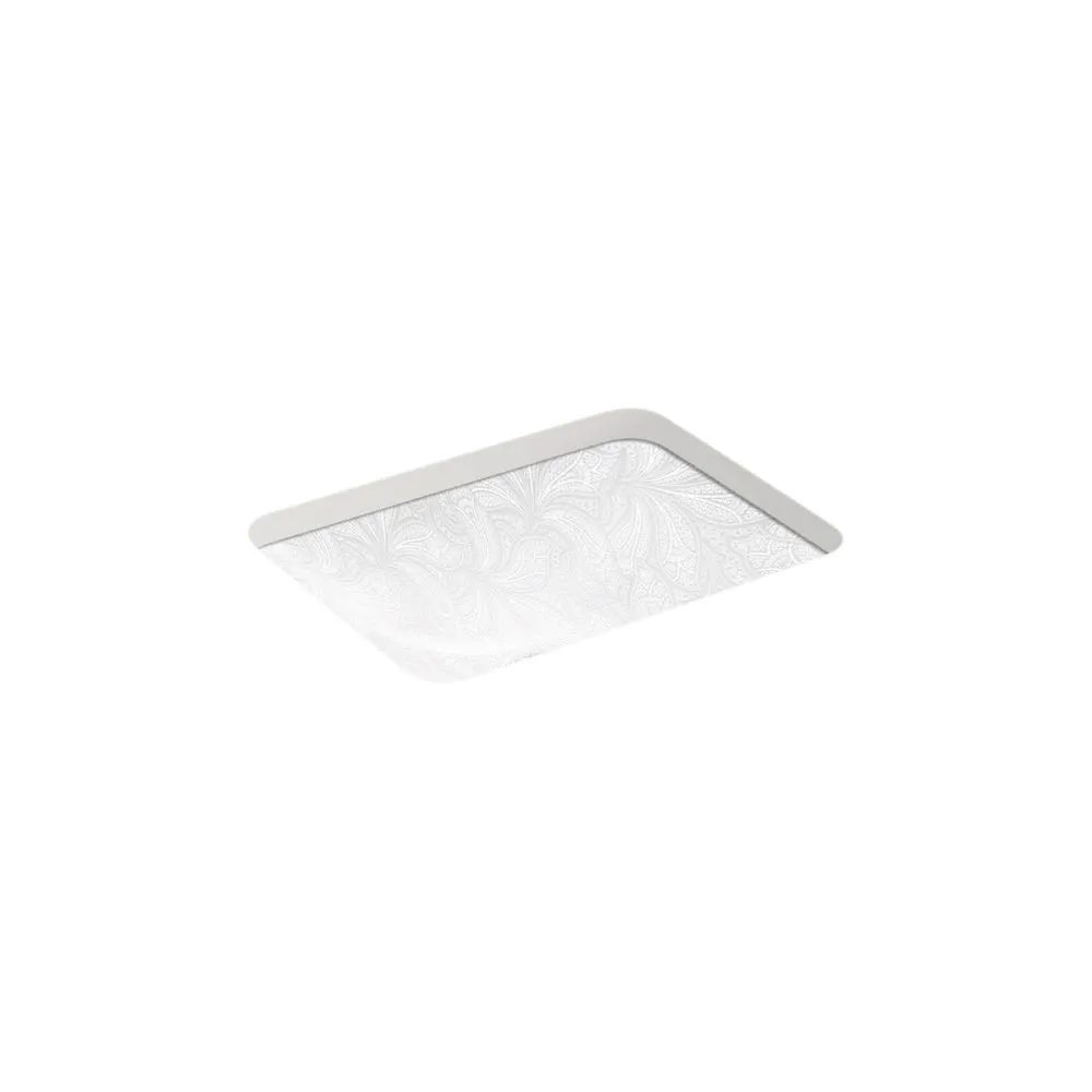 Kohler K-29471-FP1 Sartorial Paisley Rectangular Vitreous China Undermount Bathroom Sink with Overflow