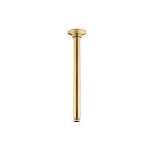 Kohler K-7392-2MB 12 in. Ceiling Mounted Shower Arm & Flange, Vibrant Brushed Modern Brass