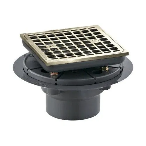 KOHLER K-9136-AF Square Design Tile-In Shower Drain, Vibrant French Gold