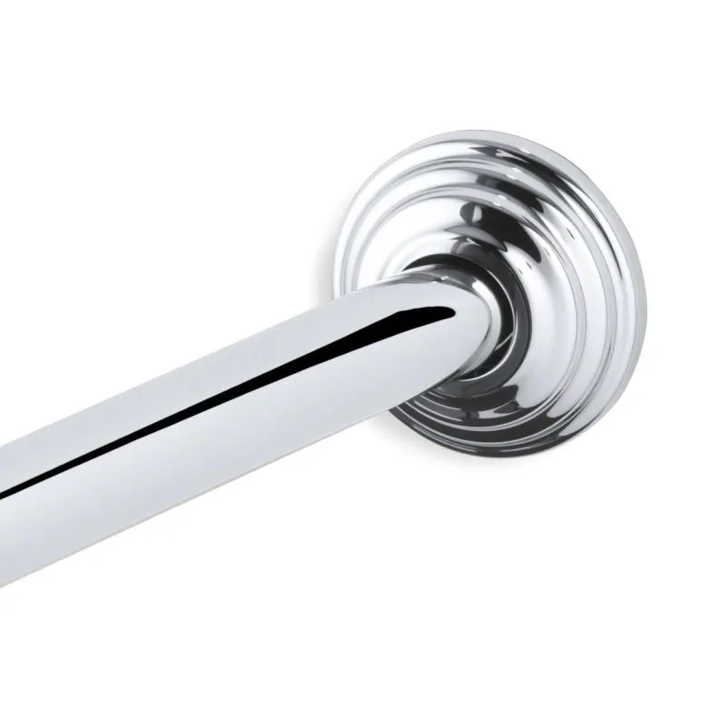 Kohler K-9349-S Expanse Curved Shower Rod - Traditional Design, Polished Stainless