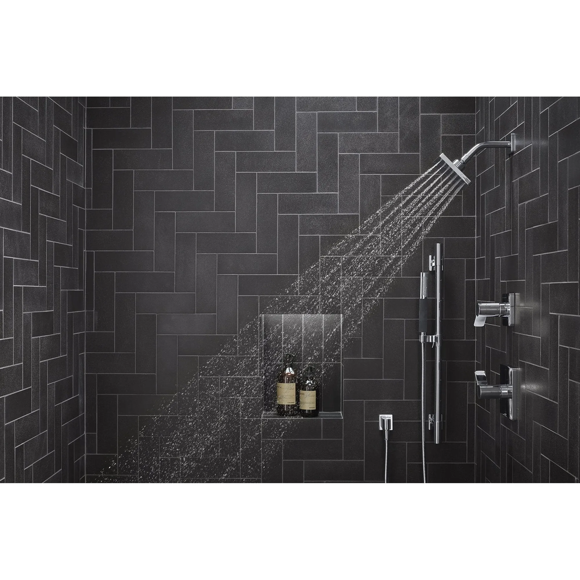 Kohler K-T23509-4 Parallel Single Handle 3 Function Diverter Valve Trim - Black