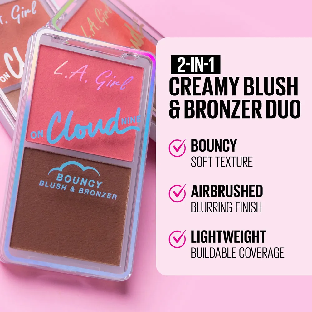 LA Girl On Cloud Nine Bouncy Blush & Bronzer Coral Bliss 6g