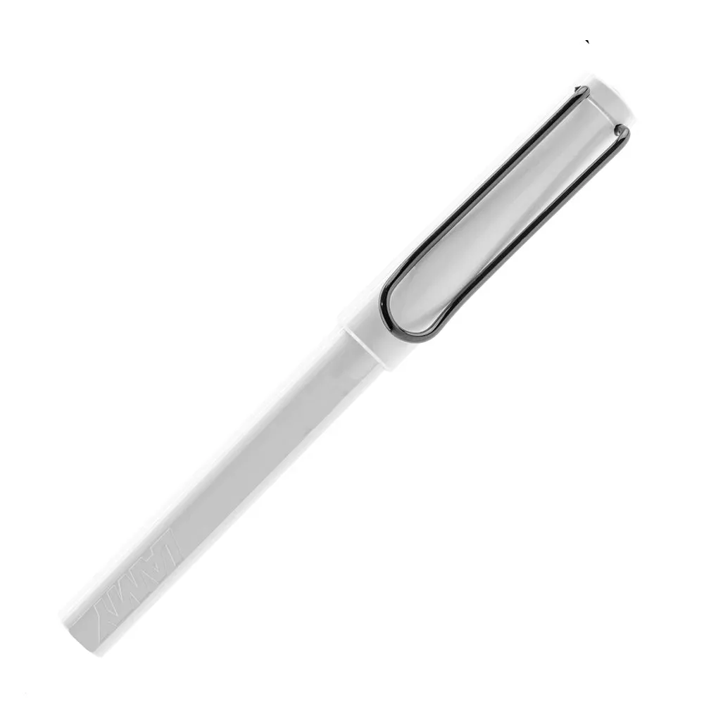 LAMY Safari Fountain Pen white Black clip