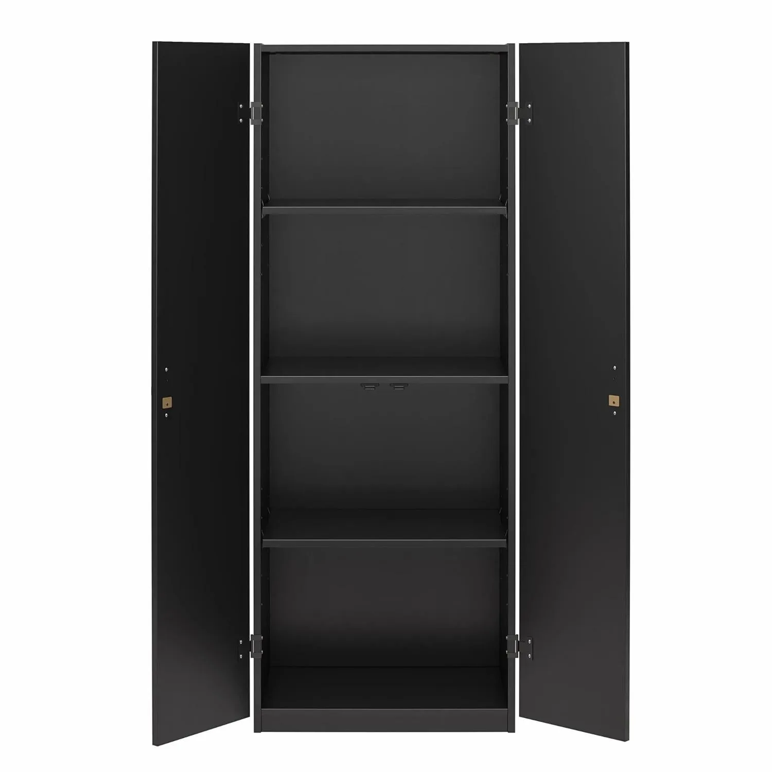 Mainstays 5101056WCOM 2 Door Storage Cabinet 60" Black