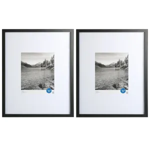 Mainstays 72364 16"x20" Black Frame Set, Matted for 8"x10" Pictures (1 Count)