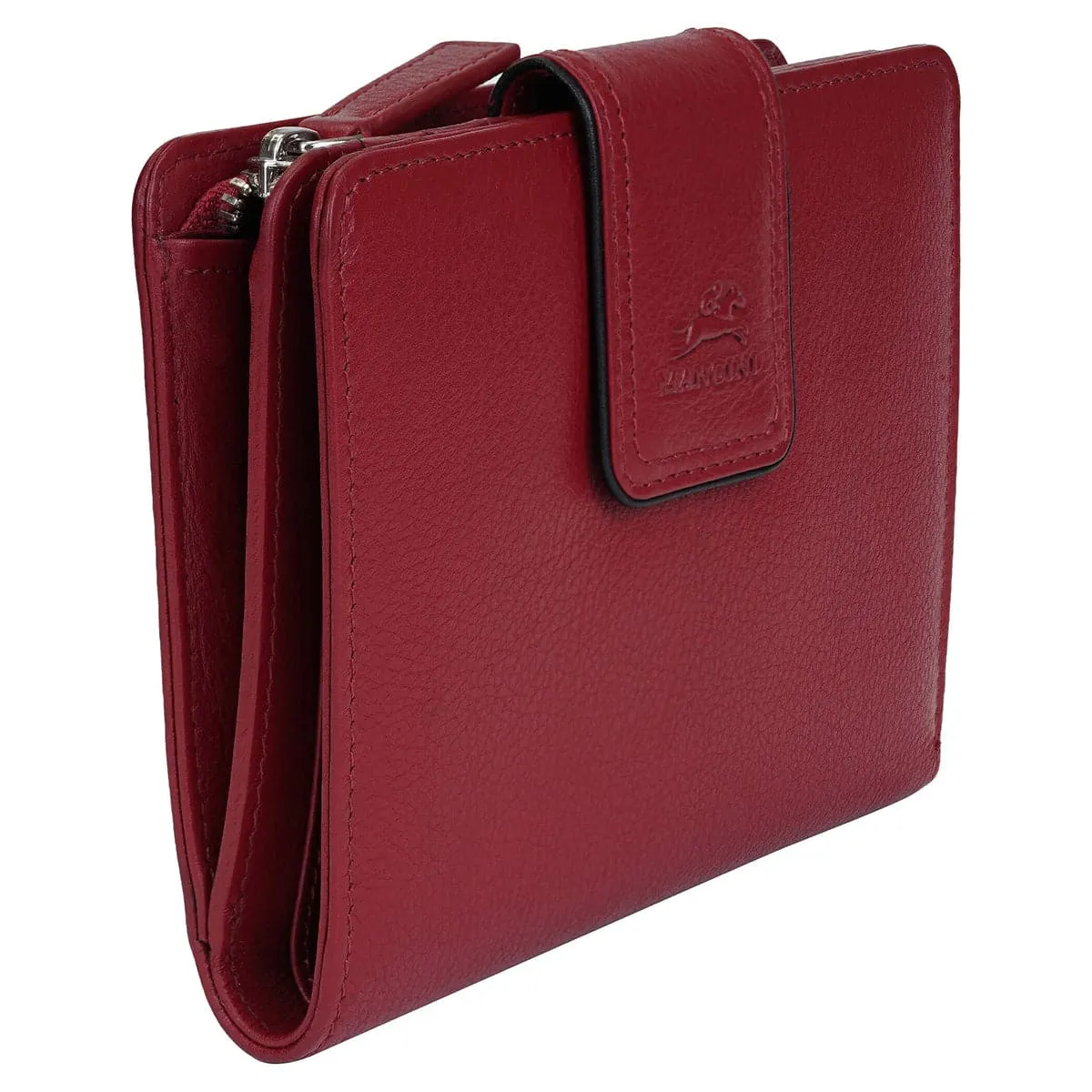 Mancini Sonoma Women's Medium Leather Clutch Wallet with Enhanced RFID Protection