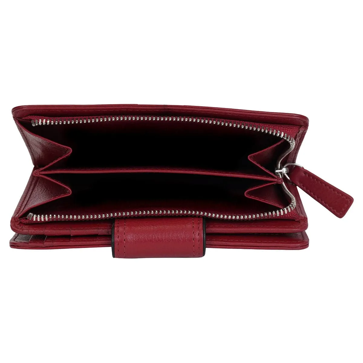 Mancini Sonoma Women's Medium Leather Clutch Wallet with Enhanced RFID Protection