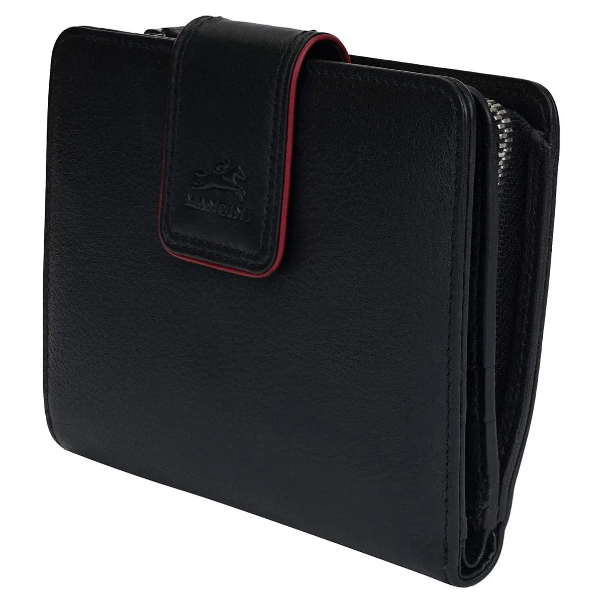 Mancini Sonoma Women's Medium Leather Clutch Wallet with Enhanced RFID Protection