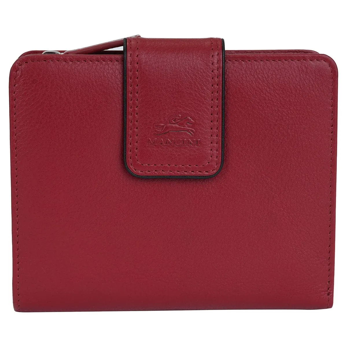 Mancini Sonoma Women's Medium Leather Clutch Wallet with Enhanced RFID Protection
