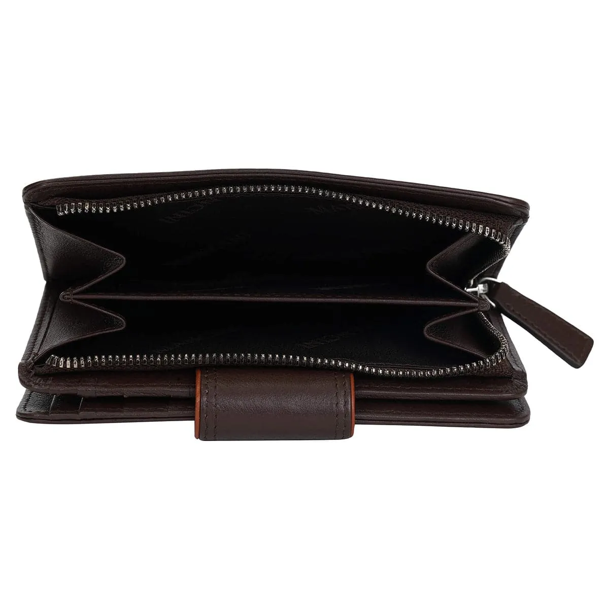 Mancini Sonoma Women's Medium Leather Clutch Wallet with Enhanced RFID Protection