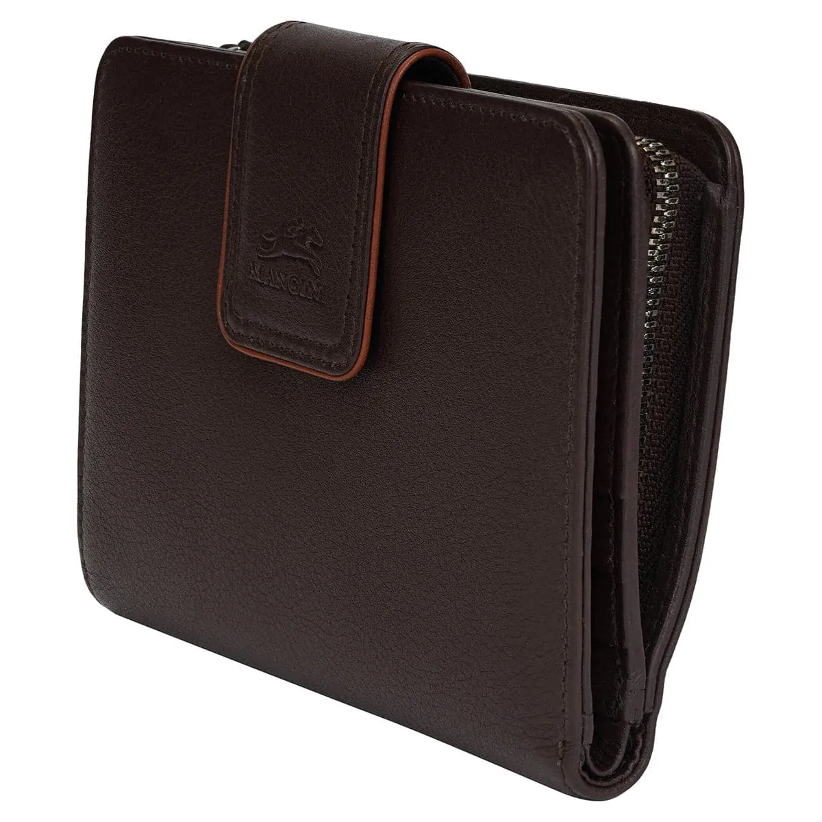 Mancini Sonoma Women's Medium Leather Clutch Wallet with Enhanced RFID Protection