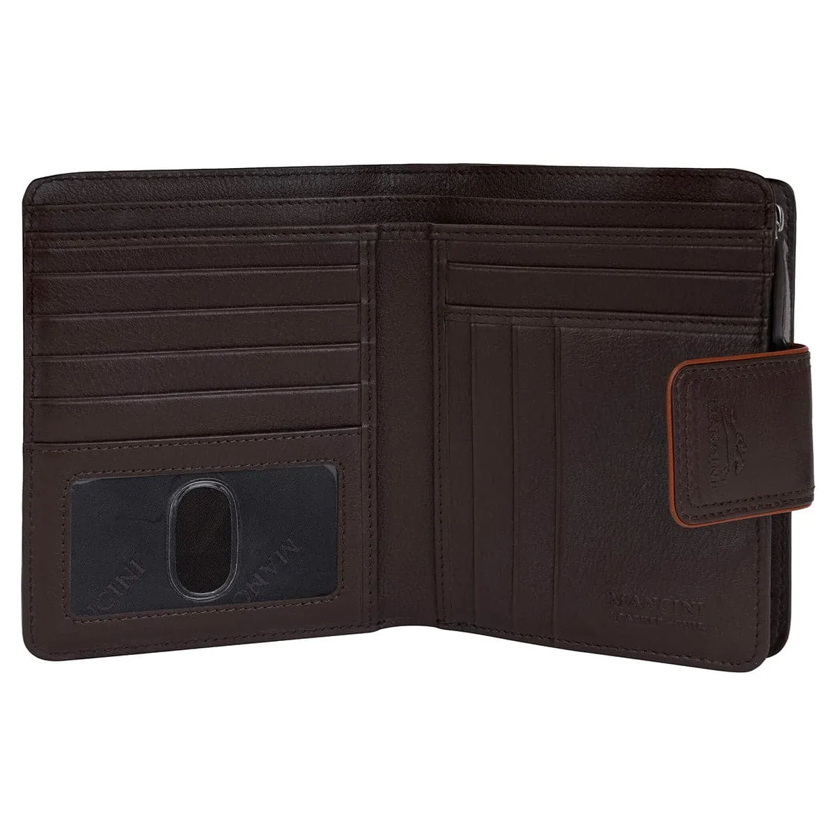 Mancini Sonoma Women's Medium Leather Clutch Wallet with Enhanced RFID Protection