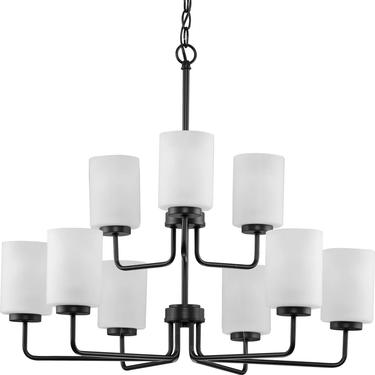 Merry Collection Nine-Light Etched Glass Chandelier Light