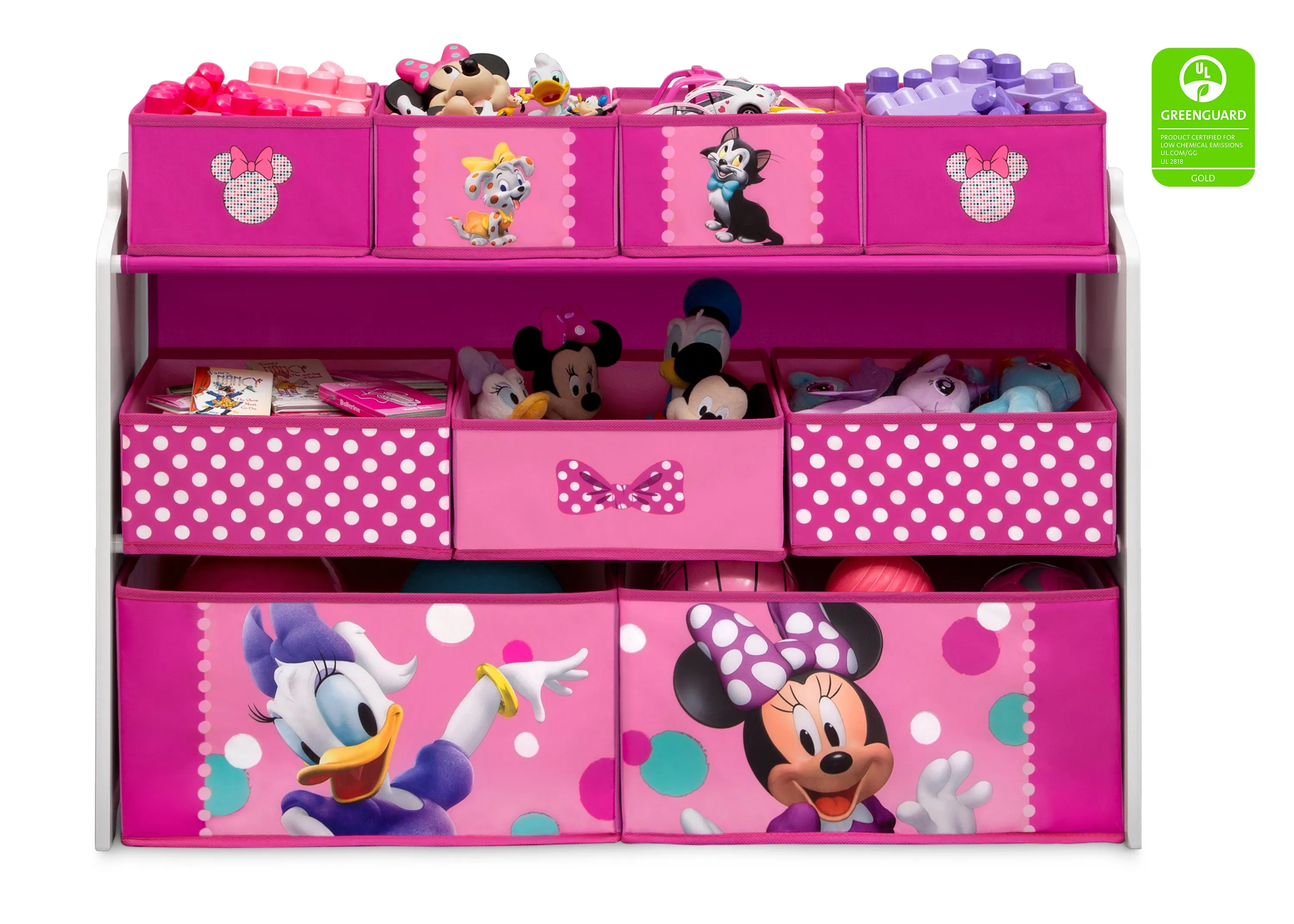 Minnie Mouse Deluxe 9 Bin Design and Store Toy Organizer