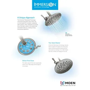 MOEN Fina 1-Spray 7 in. Rainshower Showerhead Featuring Immersion in Chrome-S176