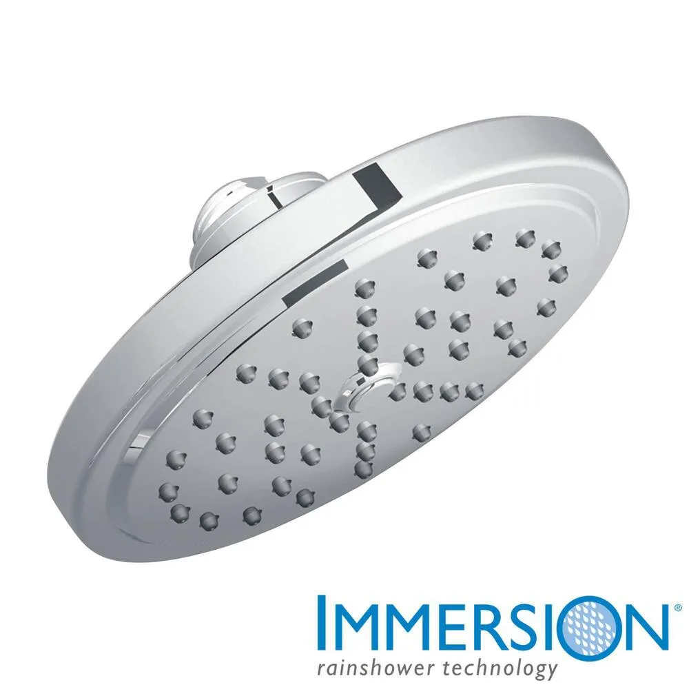 MOEN Fina 1-Spray 7 in. Rainshower Showerhead Featuring Immersion in Chrome-S176