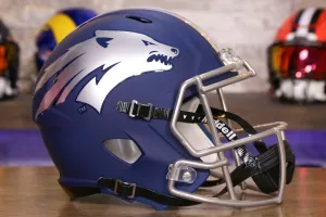 Nevada Wolf Pack Speed Display Helmet - Matte Navy w/Silver Chrome