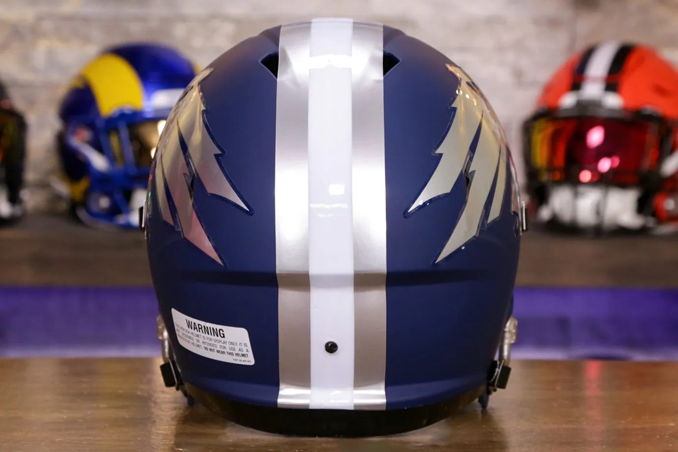 Nevada Wolf Pack Speed Display Helmet - Matte Navy w/Silver Chrome