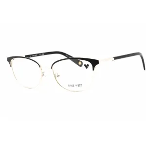 Nine West Women's Eyeglasses - Black Metal Full Rim Cat Eye Frame | NW1091 001