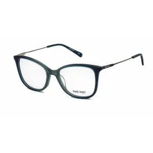 Nine West Women's Eyeglasses - Blue Gradient Plastic Cat Eye Shape Frame | NW8010 430