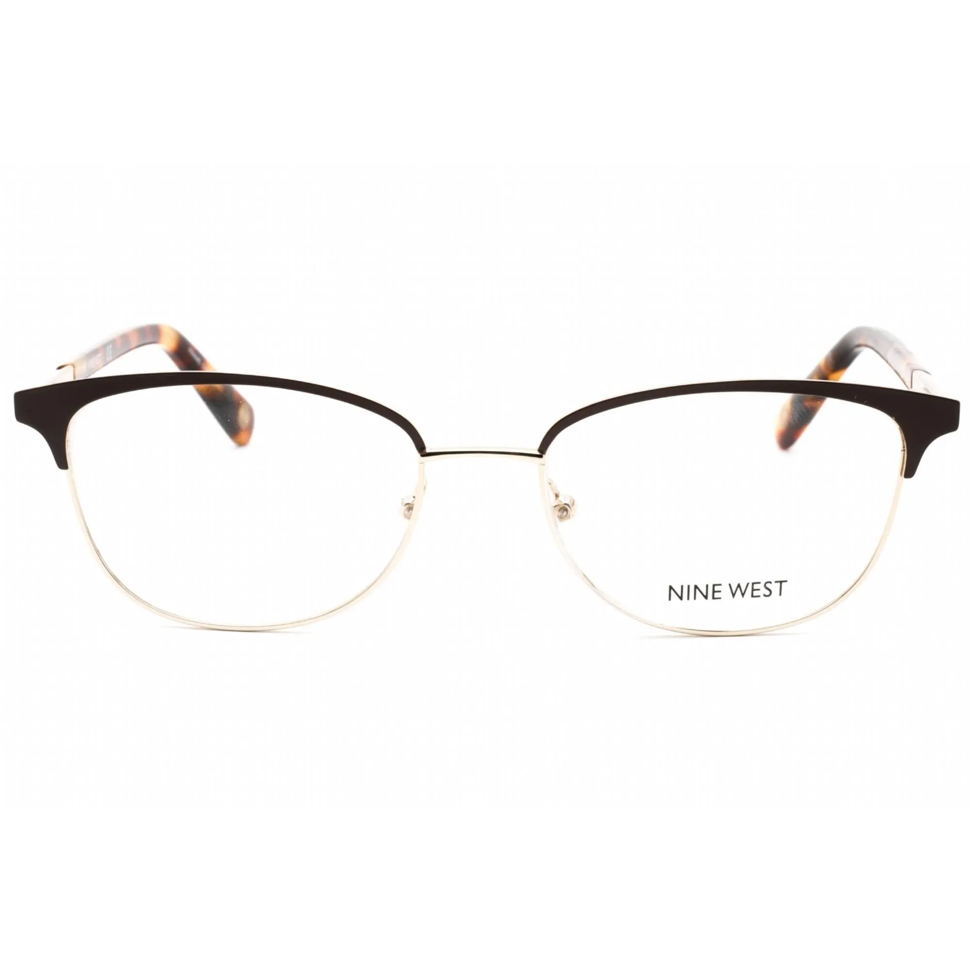 Nine West Women's Eyeglasses - Brown Metal Full Rim Cat Eye Frame | NW1091 210