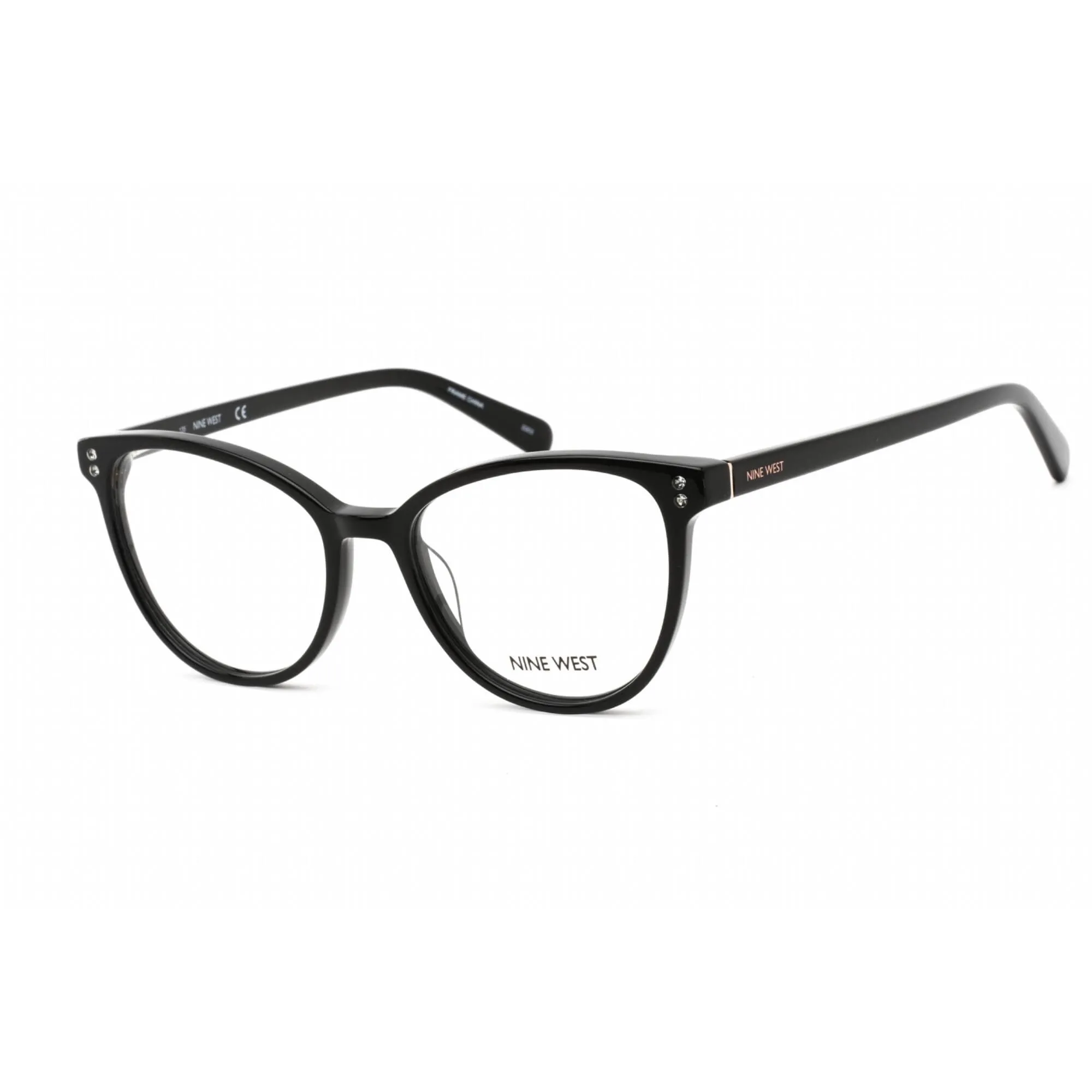Nine West Women's Eyeglasses - Clear Lens Black Plastic Cat Eye Frame | NW5196 001