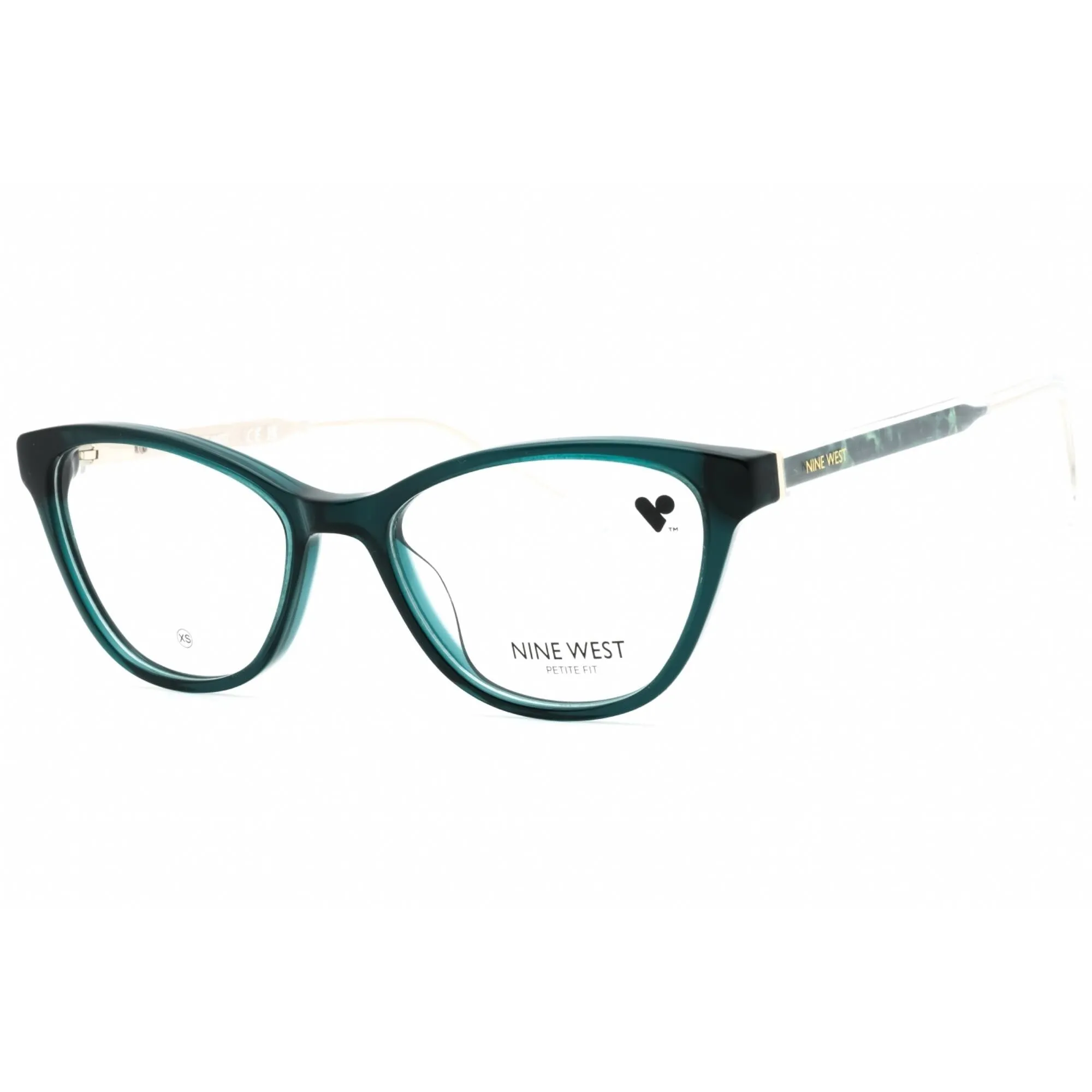Nine West Women's Eyeglasses - Crystal Emerald Plastic Full Rim Cat Eye | NW5217 340