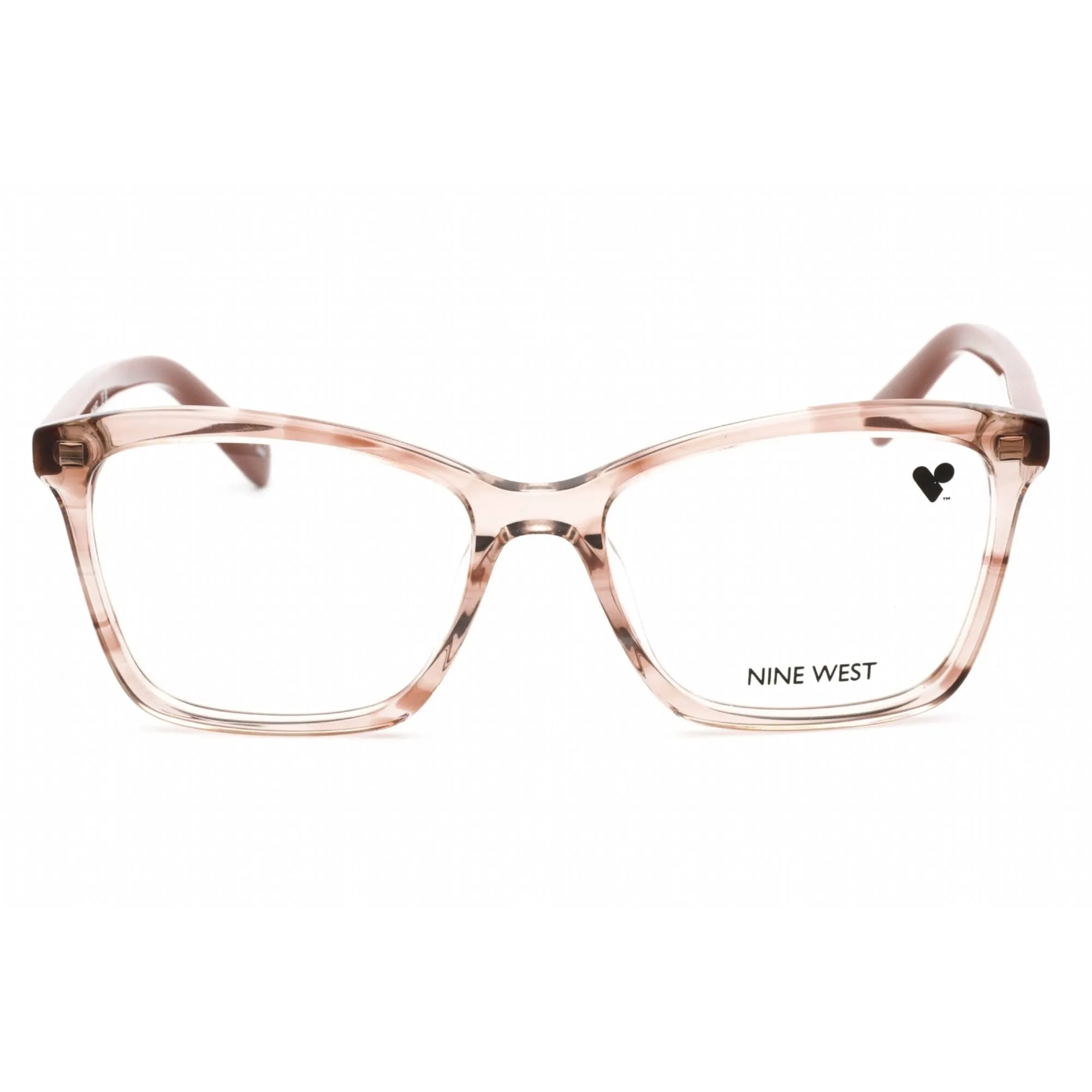 Nine West Women's Eyeglasses - Crystal Mauve Horn Acetate Rectangular | NW5188 609