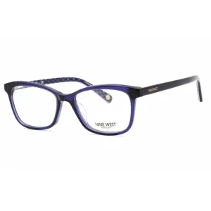 Nine West Women's Eyeglasses - Crystal Navy Plastic Rectangular Frame | NW5184 415