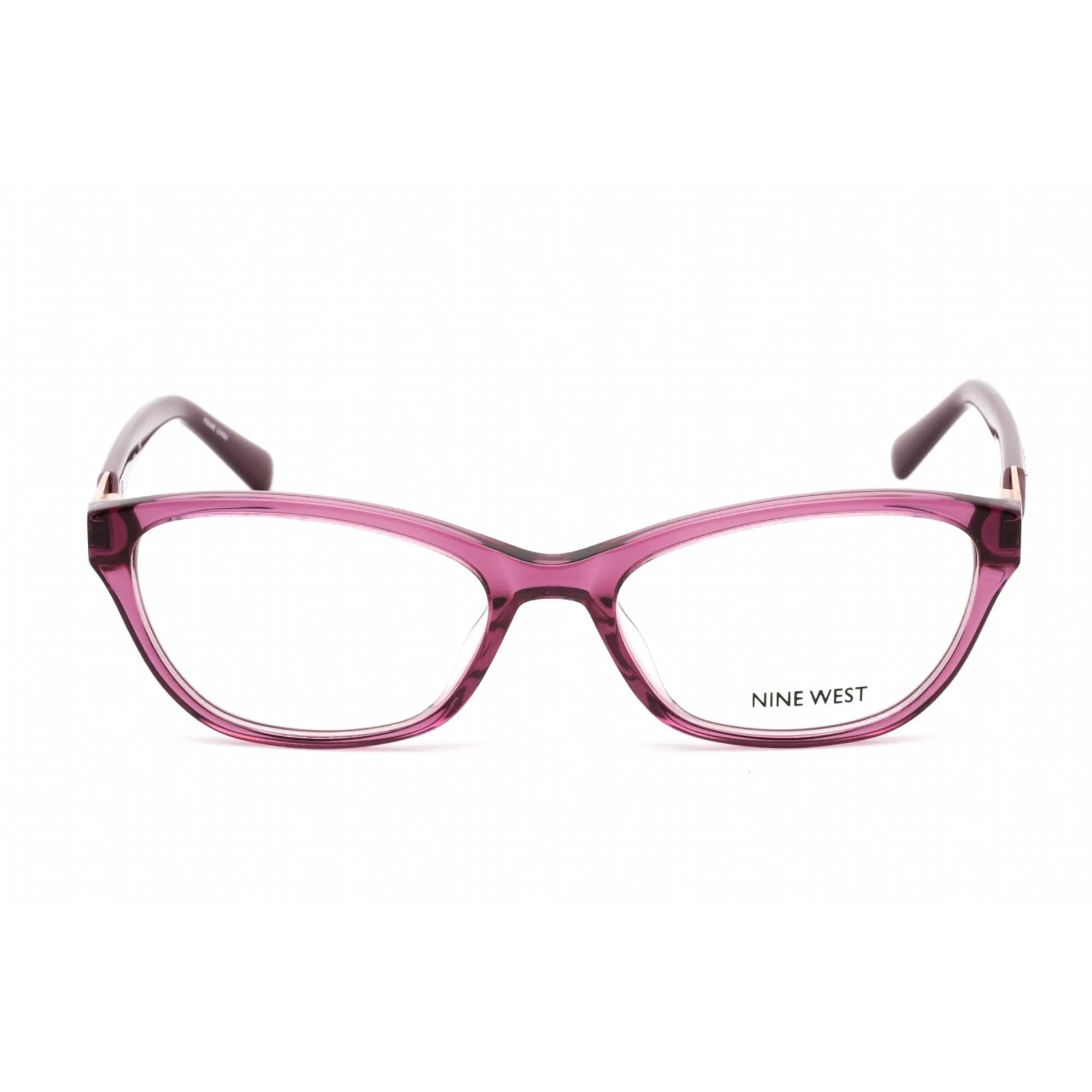 Nine West Women's Eyeglasses - Crystal Plum Acetate Cat Eye Shape Frame | NW5203 505
