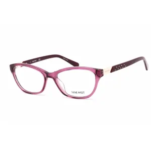 Nine West Women's Eyeglasses - Crystal Plum Acetate Cat Eye Shape Frame | NW5203 505