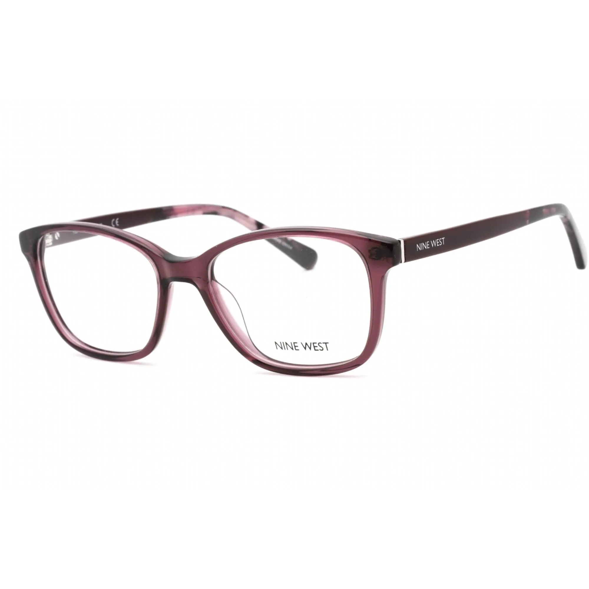 Nine West Women's Eyeglasses - Crystal Purple Plastic Cat Eye Frame | NW5200 500