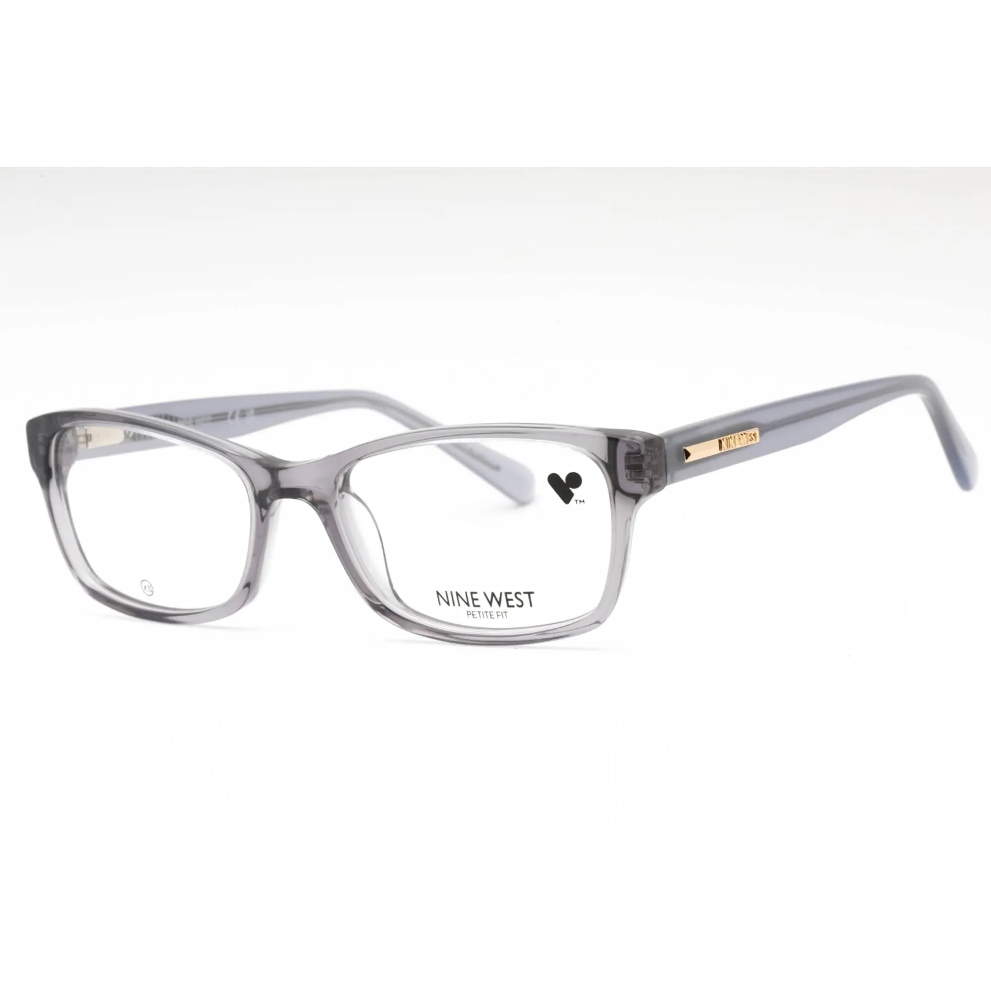 Nine West Women's Eyeglasses - Crystal Slate Plastic Rectangular Frame | NW5210 036