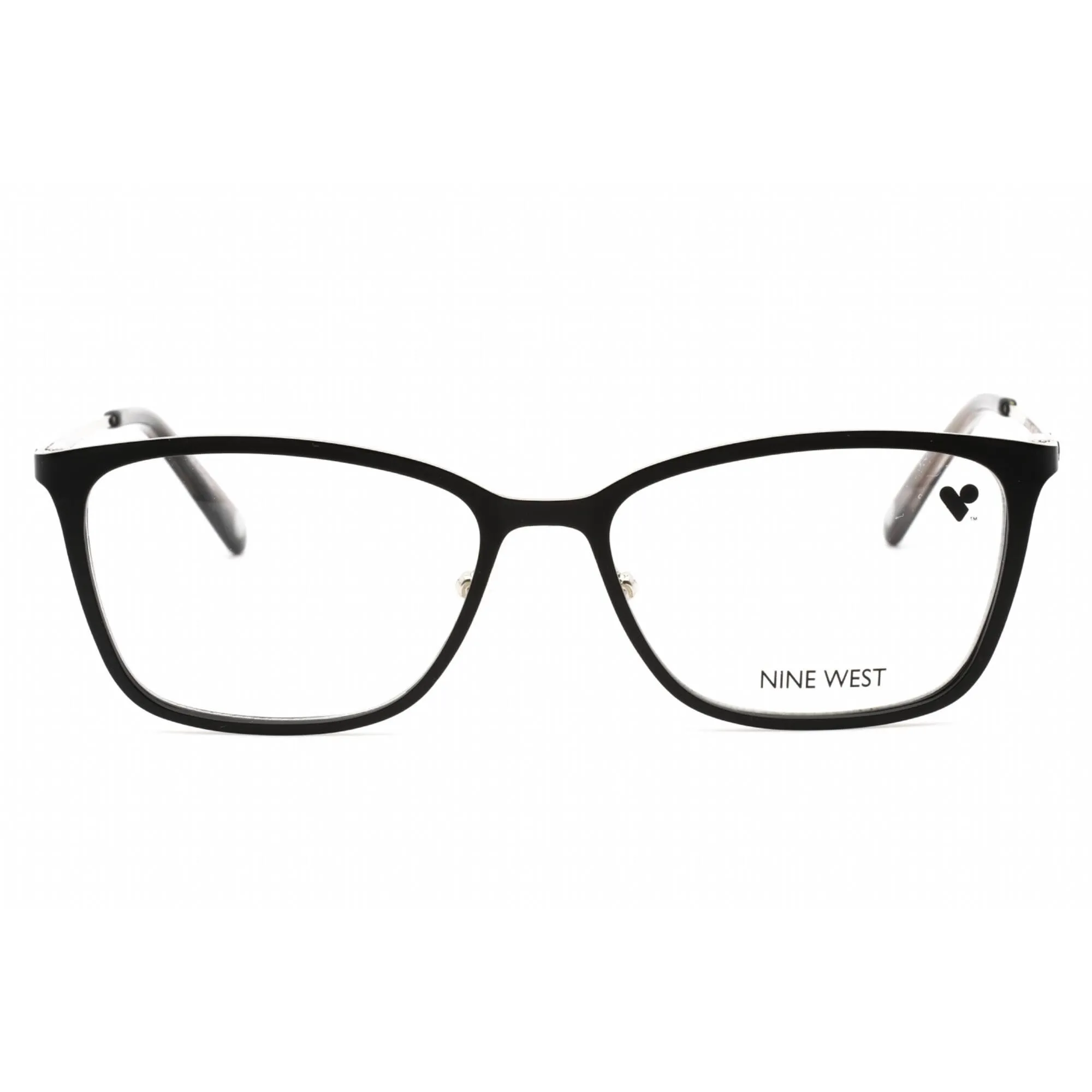 Nine West Women's Eyeglasses - Full Rim Black Metal Rectangular Frame | NW1085 001