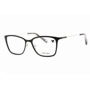 Nine West Women's Eyeglasses - Full Rim Black Metal Rectangular Frame | NW1085 001