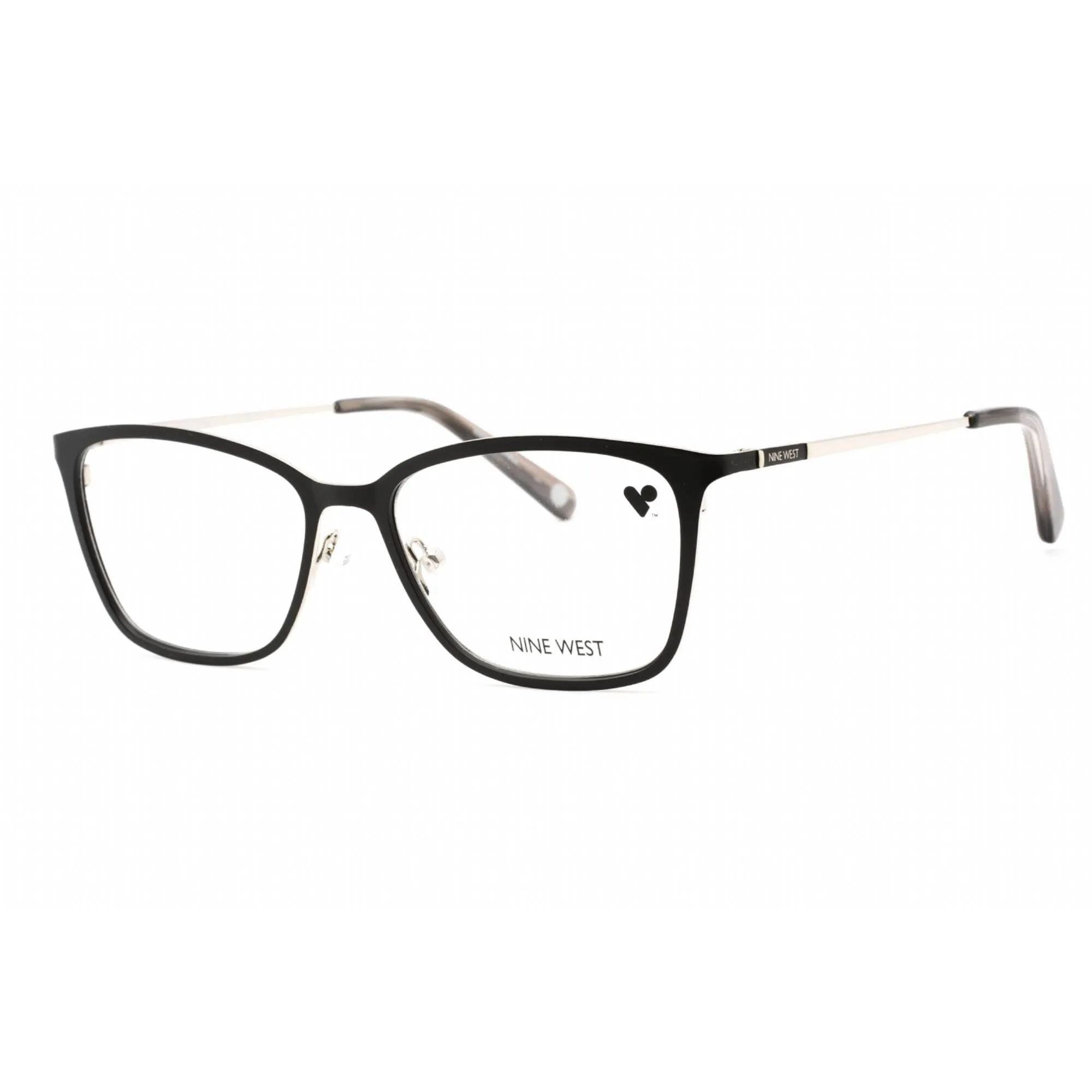 Nine West Women's Eyeglasses - Full Rim Black Metal Rectangular Frame | NW1085 001