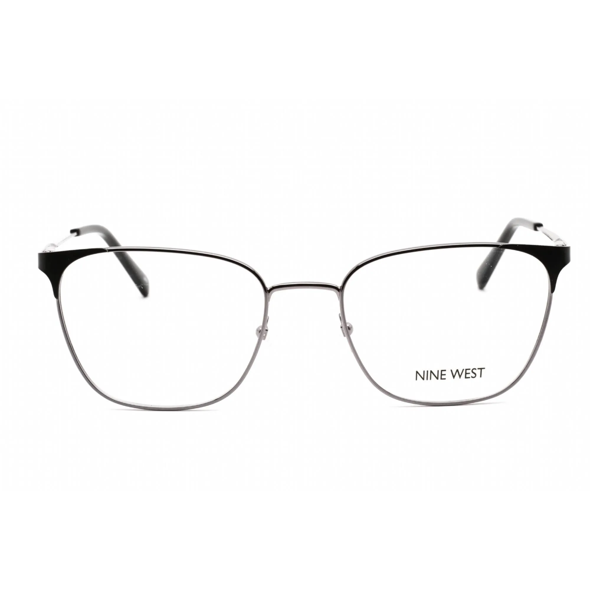 Nine West Women's Eyeglasses - Full Rim Black Metal Rectangular Frame | NW1096 001