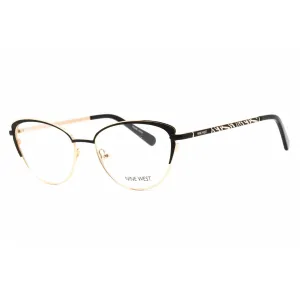 Nine West Women's Eyeglasses - Full Rim Black/Gold Metal Cat Eye Frame | NW1104 001