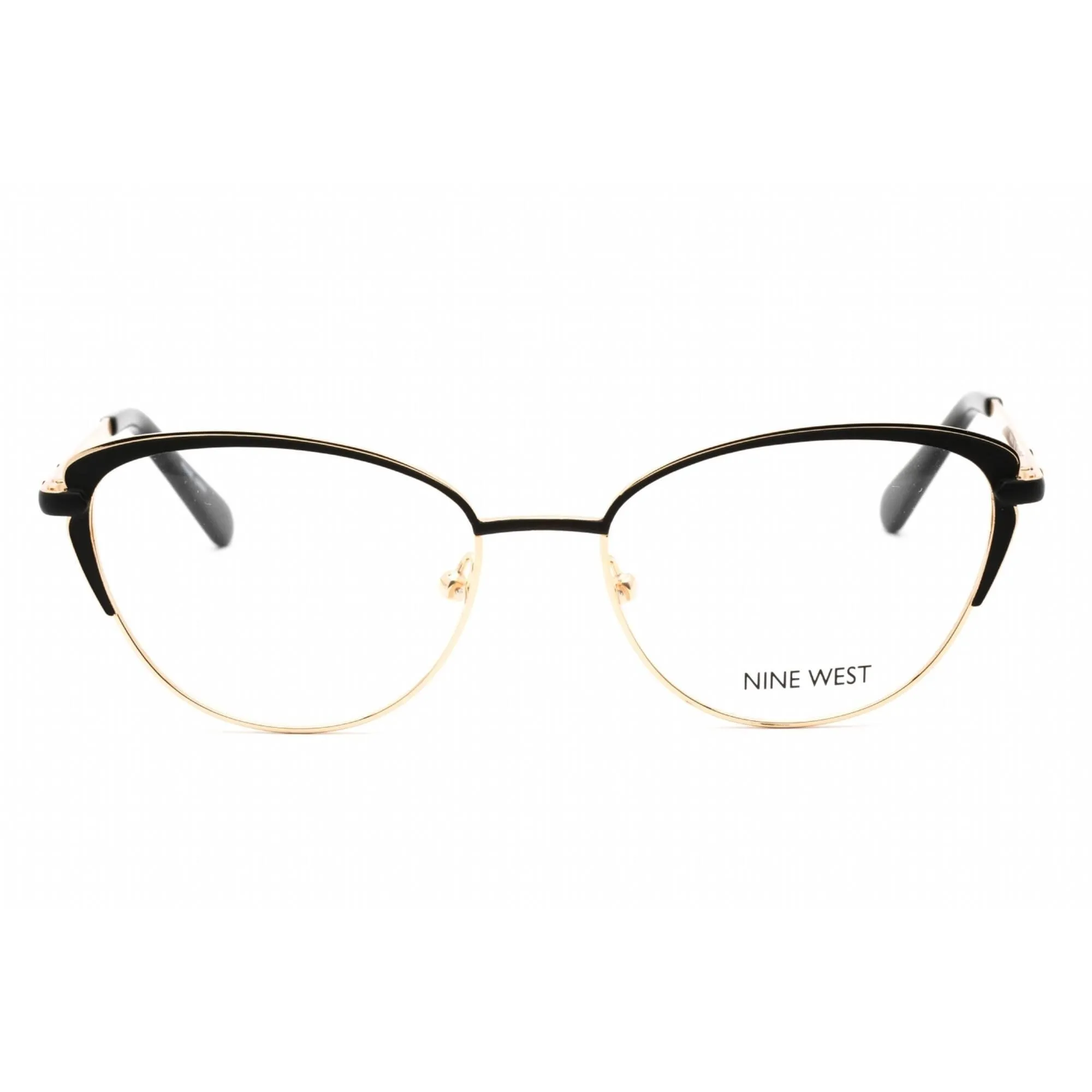 Nine West Women's Eyeglasses - Full Rim Black/Gold Metal Cat Eye Frame | NW1104 001