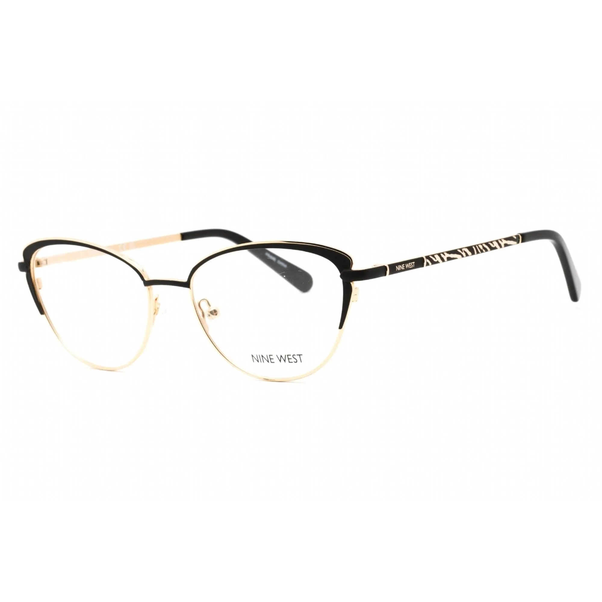 Nine West Women's Eyeglasses - Full Rim Black/Gold Metal Cat Eye Frame | NW1104 001