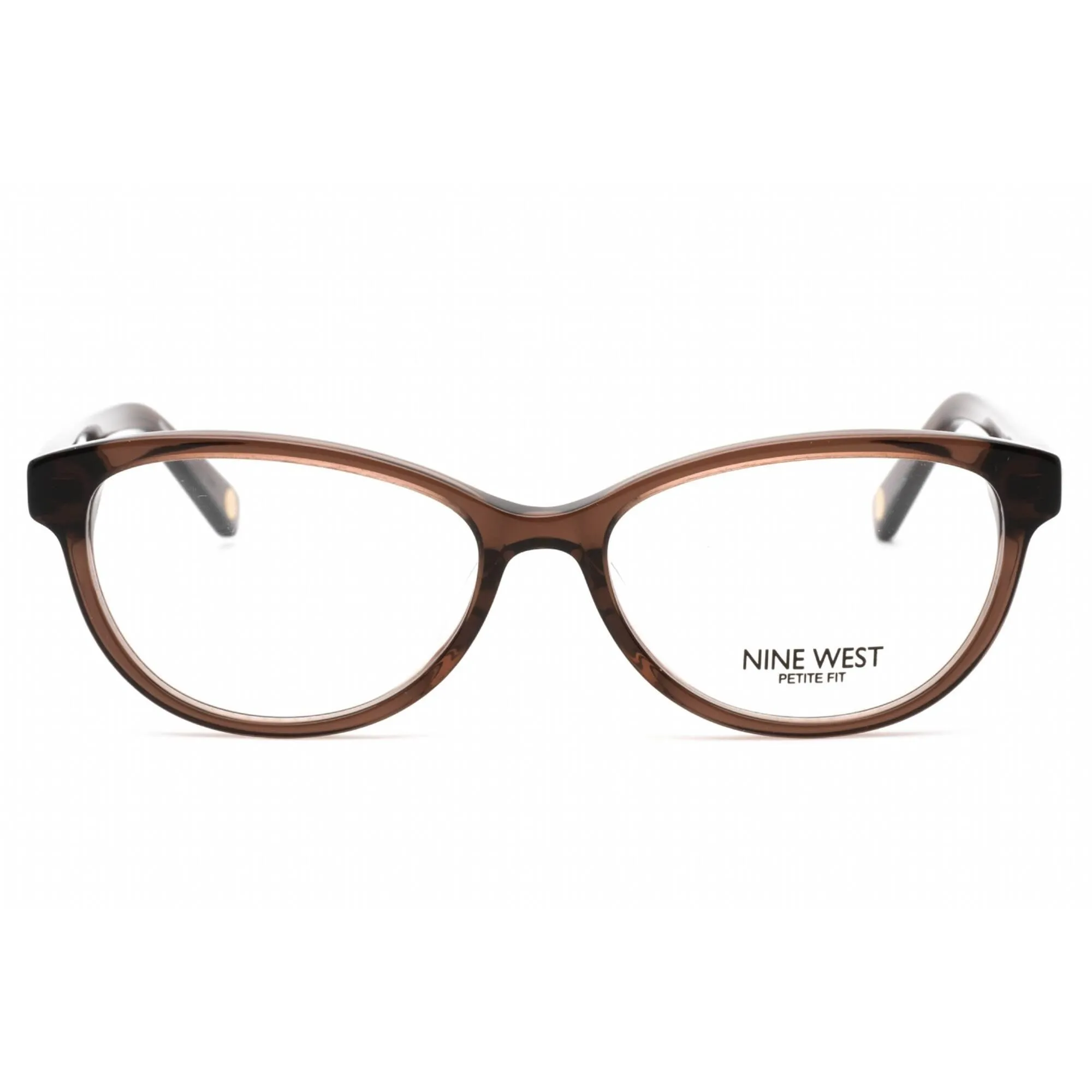 Nine West Women's Eyeglasses - Full Rim Crystal Brown Plastic Oval Frame | NW5183 210