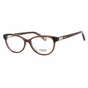 Nine West Women's Eyeglasses - Full Rim Crystal Brown Plastic Oval Frame | NW5183 210