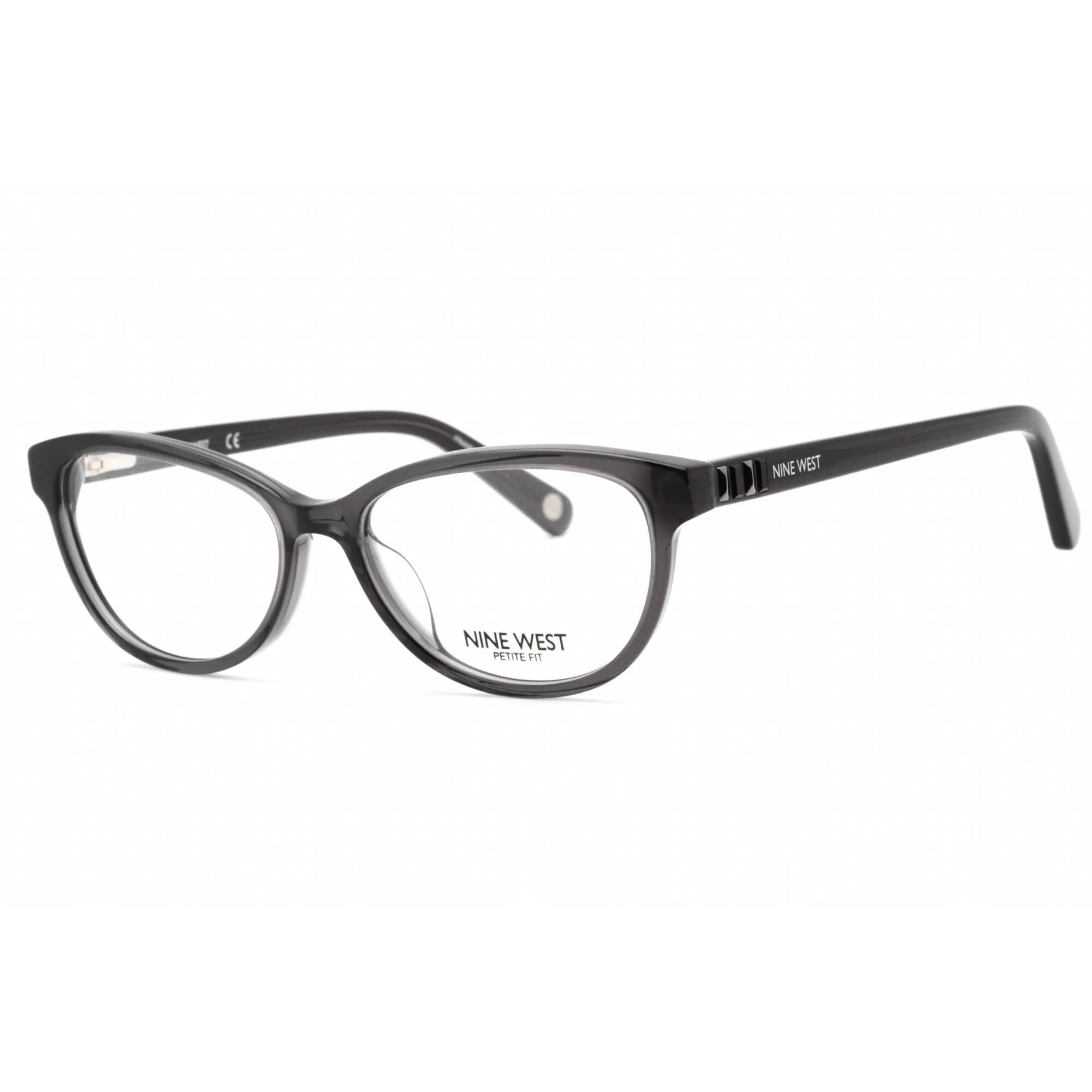 Nine West Women's Eyeglasses - Full Rim Crystal Grey Plastic Oval Frame | NW5183 014