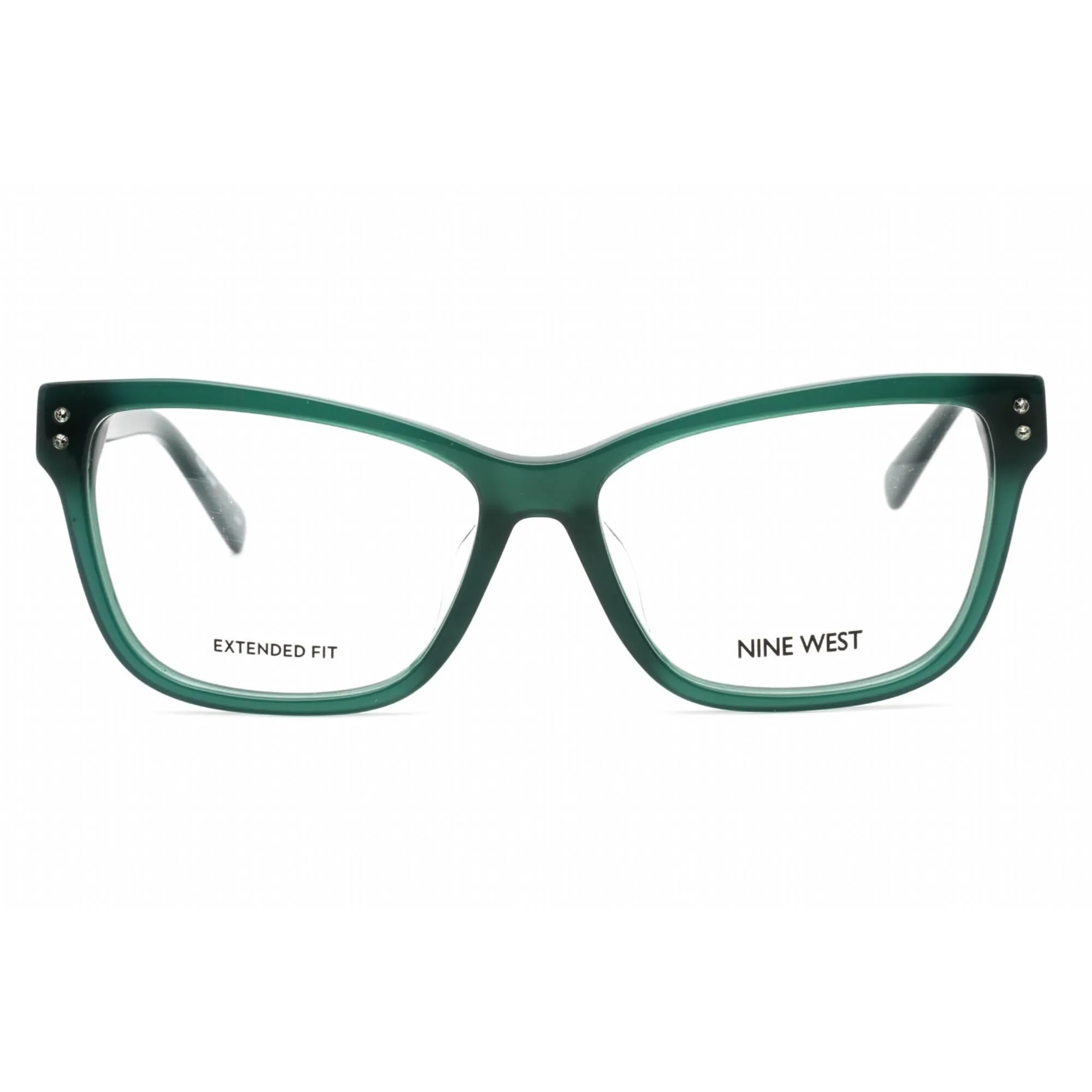 Nine West Women's Eyeglasses - Full Rim Emerald Plastic Cat Eye Frame | NW5197X 340