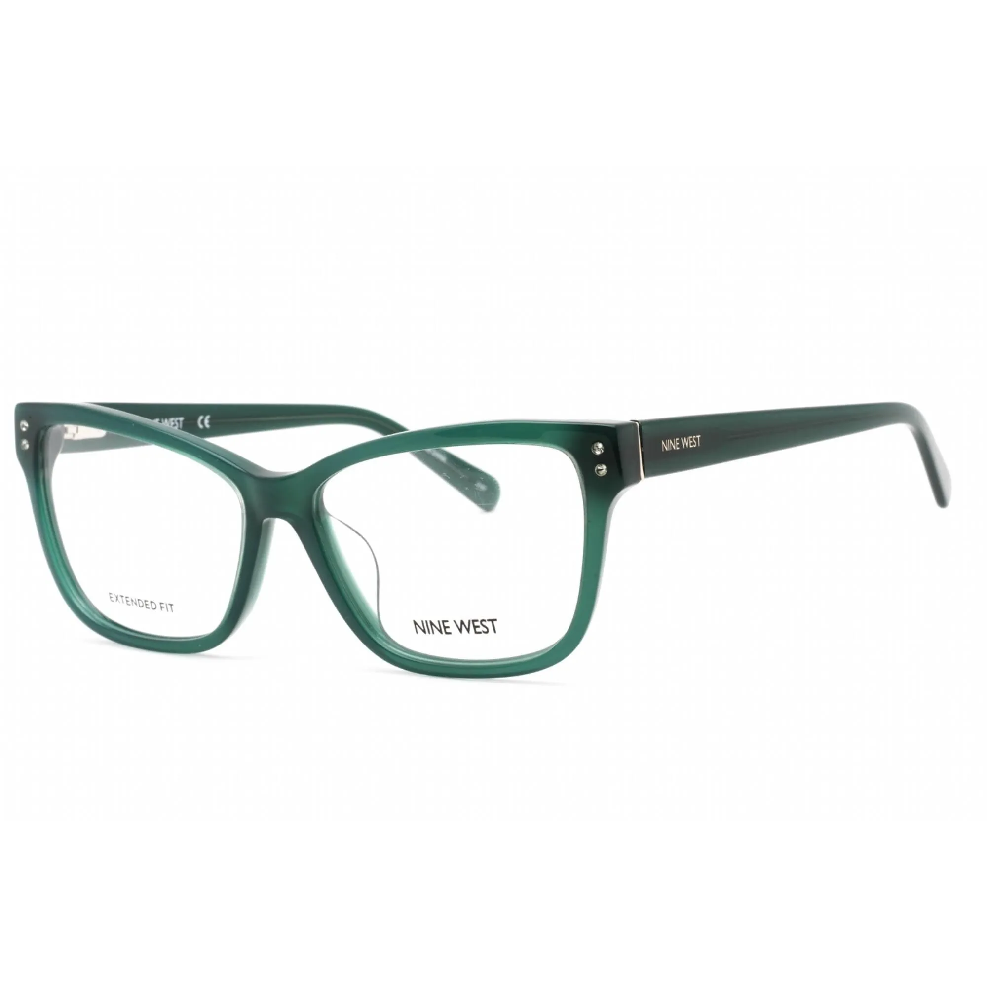 Nine West Women's Eyeglasses - Full Rim Emerald Plastic Cat Eye Frame | NW5197X 340