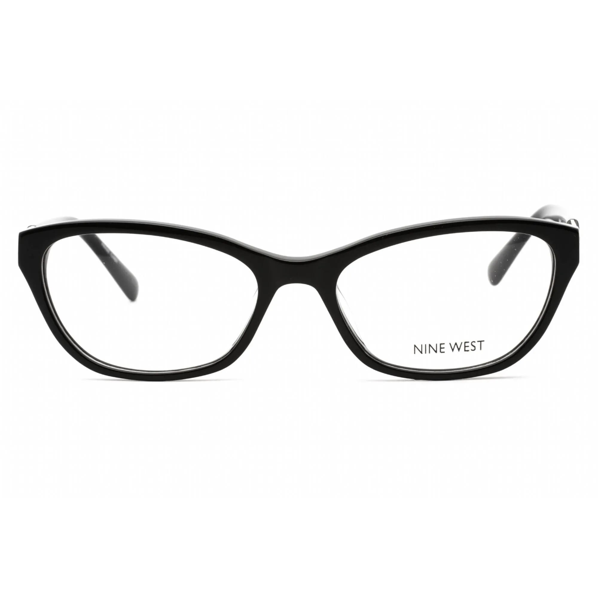 Nine West Women's Eyeglasses - Full Rim Solid Black Acetate Rectangular | NW5203 001