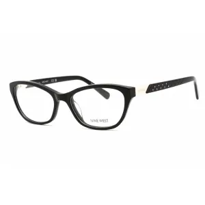 Nine West Women's Eyeglasses - Full Rim Solid Black Acetate Rectangular | NW5203 001