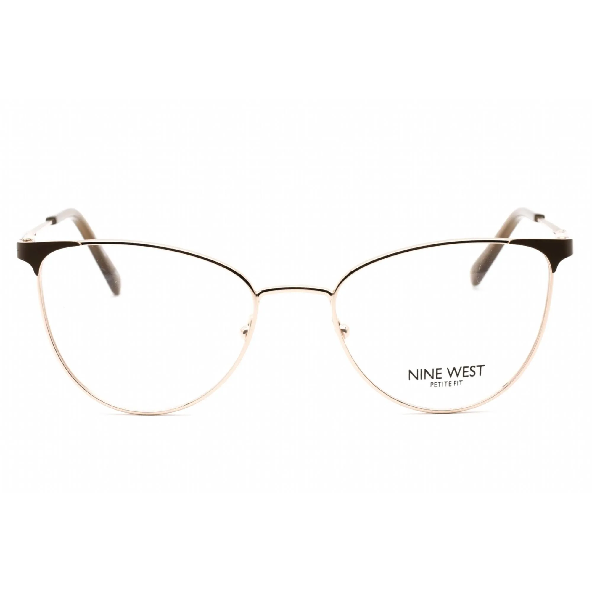 Nine West Women's Eyeglasses - Full Rim Taupe Metal Rectangular Frame | NW1095 272