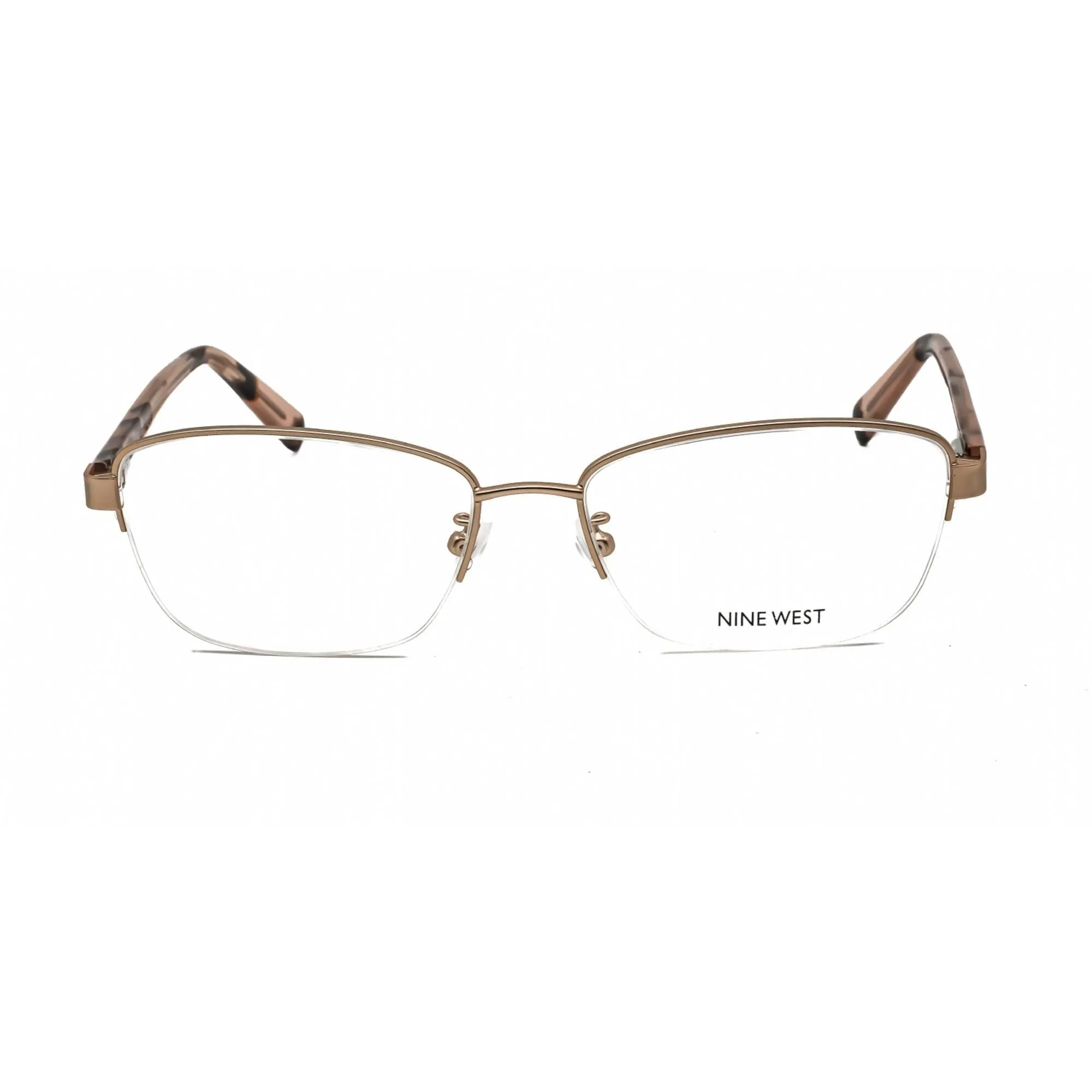 Nine West Women's Eyeglasses - Half Rim Rose Gold Metal Rectangular | NW1097X 770