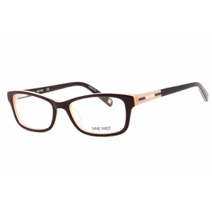 Nine West Women's Eyeglasses - Plum Laminate Plastic Rectangular Frame | NW5134 506